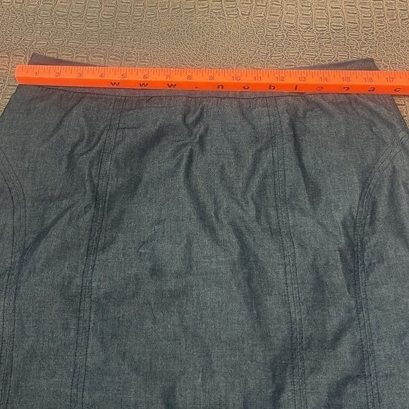 Elia Dark Gray Tailored Midi Skirt Size 42 Large Cotton Blend - Picture 4 of 9